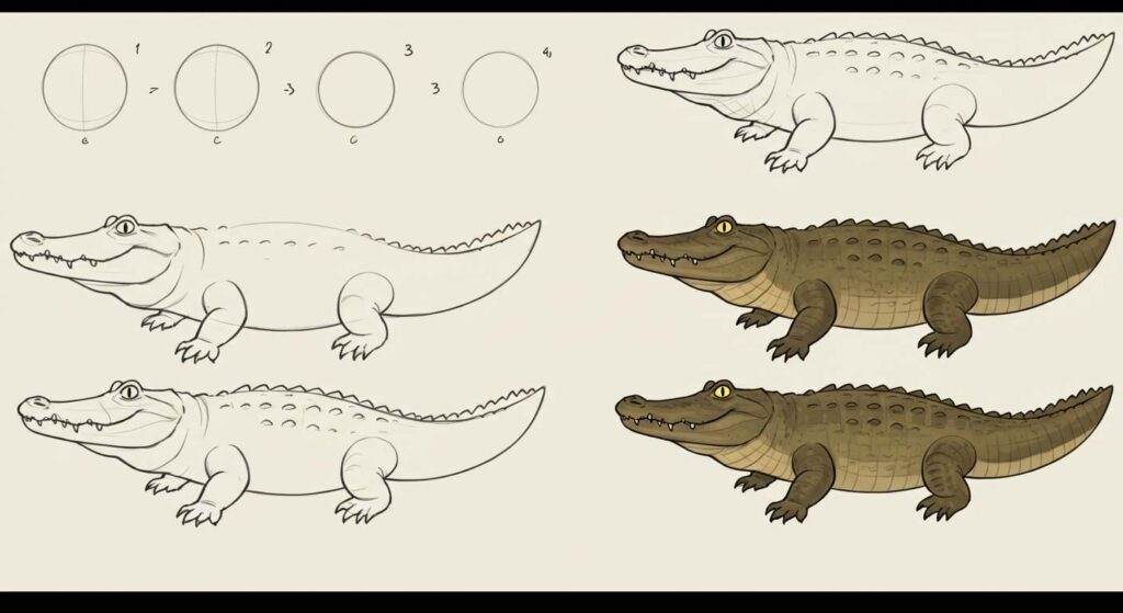 alligator drawing, how to draw an alligator, easy alligator sketch, simple alligator drawing, cartoon alligator drawing, realistic alligator sketch,
step by step alligator drawing, baby alligator drawing, crocodile vs alligator drawing, alligator face sketch, alligator head drawing, alligator body outline,
cute alligator sketch, alligator eye drawing, alligator mouth open sketch, alligator teeth drawing, alligator tail sketch, alligator claws drawing,
alligator scales illustration, alligator doodle, swamp alligator drawing, alligator swimming sketch, alligator standing drawing, 3D alligator drawing,
alligator silhouette, alligator and water scene, scary alligator drawing, Florida alligator sketch, alligator chibi drawing, alligator cartoon cute,
wild alligator illustration, jungle alligator sketch, alligator attack drawing, alligator hunting scene, alligator and fish drawing, alligator pencil sketch,
alligator coloring page, kawaii alligator drawing, baby reptile sketch, dinosaur-like alligator drawing, alligator full body sketch